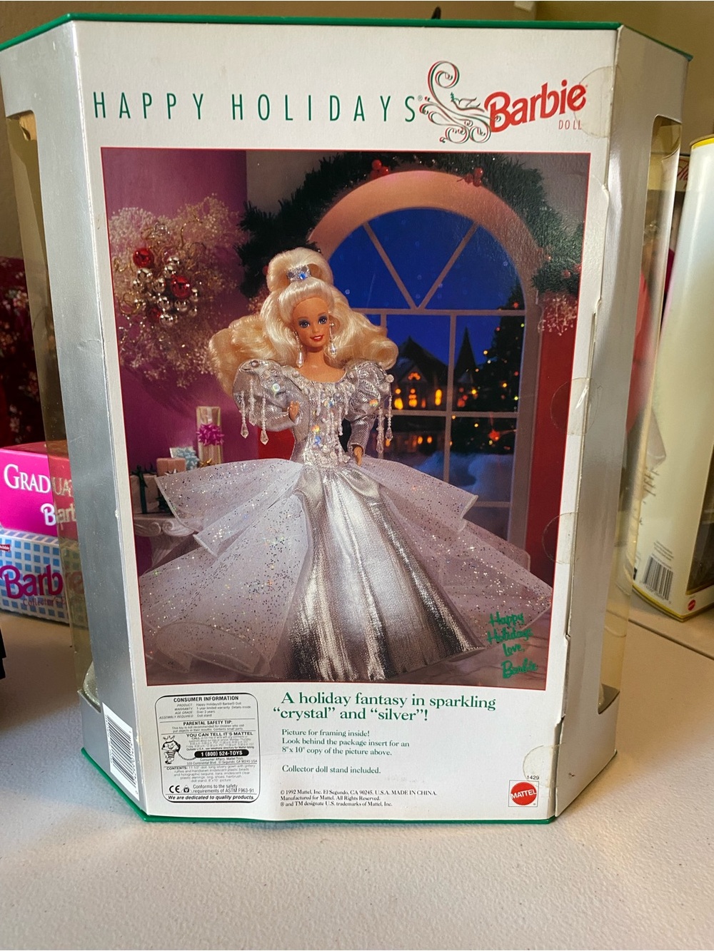 Vintage 1992 Barbie Happy Holidays Ball Gown Doll - Picture 2 of 2